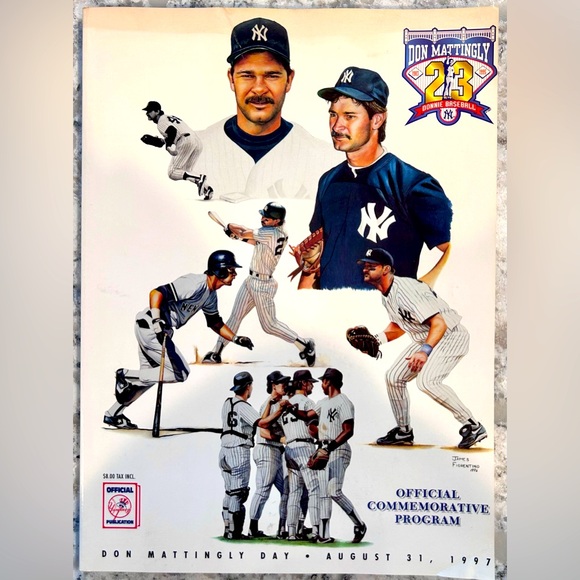 Don Mattingly Day New York Yankees Official Commemorative Program August 31,1997 - Picture 1 of 6